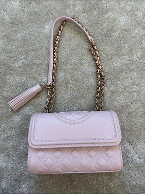 Tory burch Pink Quilted Chain-Handle Shoulder Bag